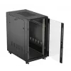 Armario rack 19 pulgadas LANBERG 22HE 600x1000 mm, negro, puertas de cristal delanteras y traseras