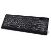 Teclado USB silencioso con retroiluminación y teclas planas