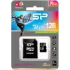 Tarjeta de memoria MicroSDXC Silicon Power 128 GB UHS‑I (Class 10, U1), 85 MB/s, negra, con adaptador SD