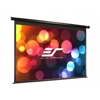 SALE OUT. Elite Screens Electric125H Pantalla de proyección 125'' 16:9 / Diagonal 312,5 cm, An 276,5 cm x Al 155,7 cm / Carcasa negra / Pantalla electromotriz / Montaje en pared y techo / 1