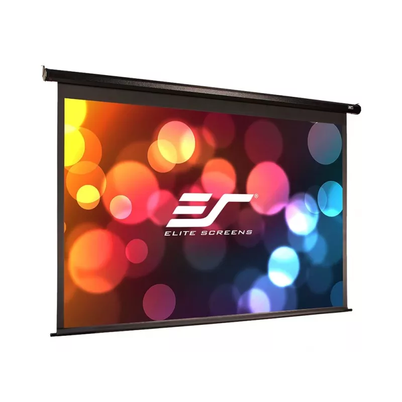 SALE OUT. Elite Screens Electric125H Pantalla de proyección 125'' 16:9 / Diagonal 312,5 cm, An 276,5 cm x Al 155,7 cm / Carcasa negra / Pantalla electromotriz / Montaje en pared y techo / 1