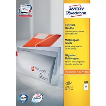 Avery-Zweckform 3479 Etiquetas Blanco Papel 70x32mm Adhesivo permanente