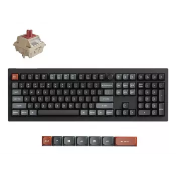 Teclado mecánico Full-Size (100%) Keychron V6 Ultra 8K — QWERTY, Bluetooth, RGB LED, negro