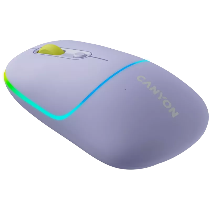 Ratón CANYON MW-22 2 en 1 BT/inalámbrico lavanda
