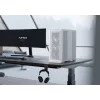 APNX Caja de PC Semitorre C1-R-WT-v1 — Blanca, compatible con ATX/Micro-ATX/Mini-ITX, 3 ventiladores frontales de 120 mm preinstalados, 3 bahías de 3,5 pulgadas + 3 de 2,5 pulgadas, USB 3.2 Gen1 x2