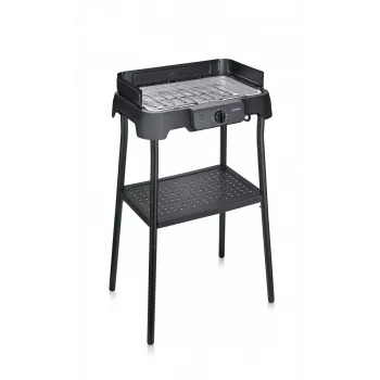 Parrilla eléctrica de sobremesa SEVERIN PG 8594 — 2000 W, parrilla rectangular, negra