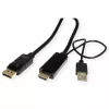 ROTRONIC-SECOMP Roline - Cable de vídeo - HDMI, USB (solo alimentación) macho a DisplayPort macho - 2 m - apantallado - negro - compatible con 4K 60 Hz (384