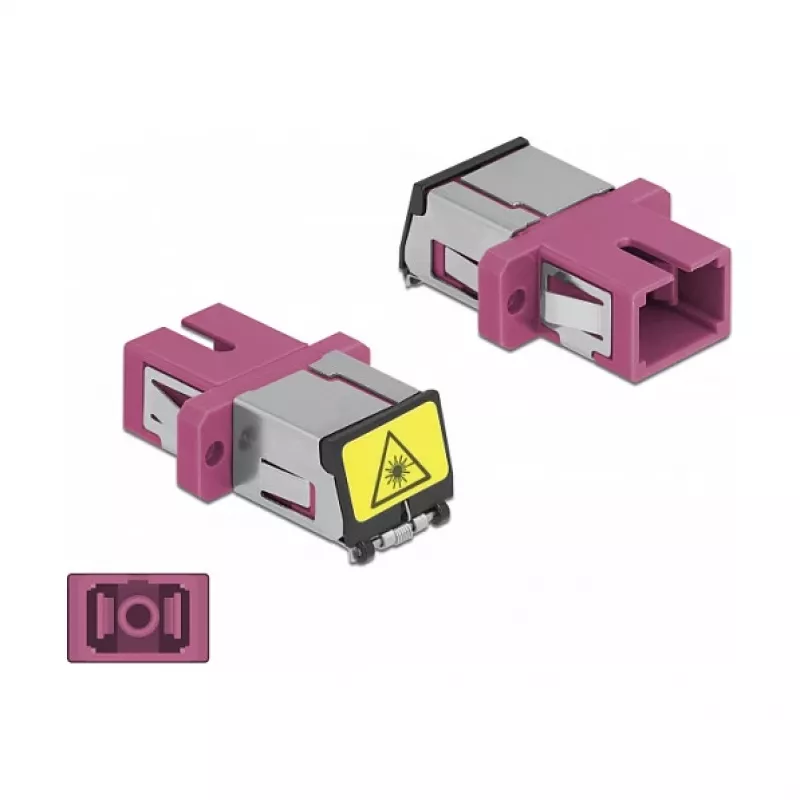 Acoplador de fibra óptica DeLOCK 86891 SC simplex hembra a SC simplex hembra multimodo violeta