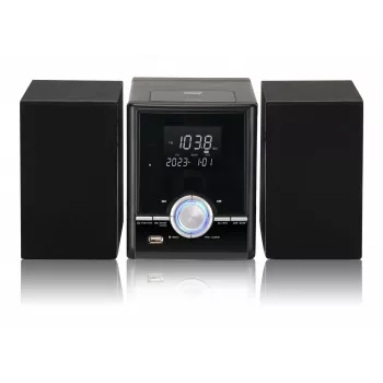 Cadena musical de torre Eltra JOWISZ BT CD USB negra – sistema de altavoces de torre con Bluetooth, reproductor de CD y USB