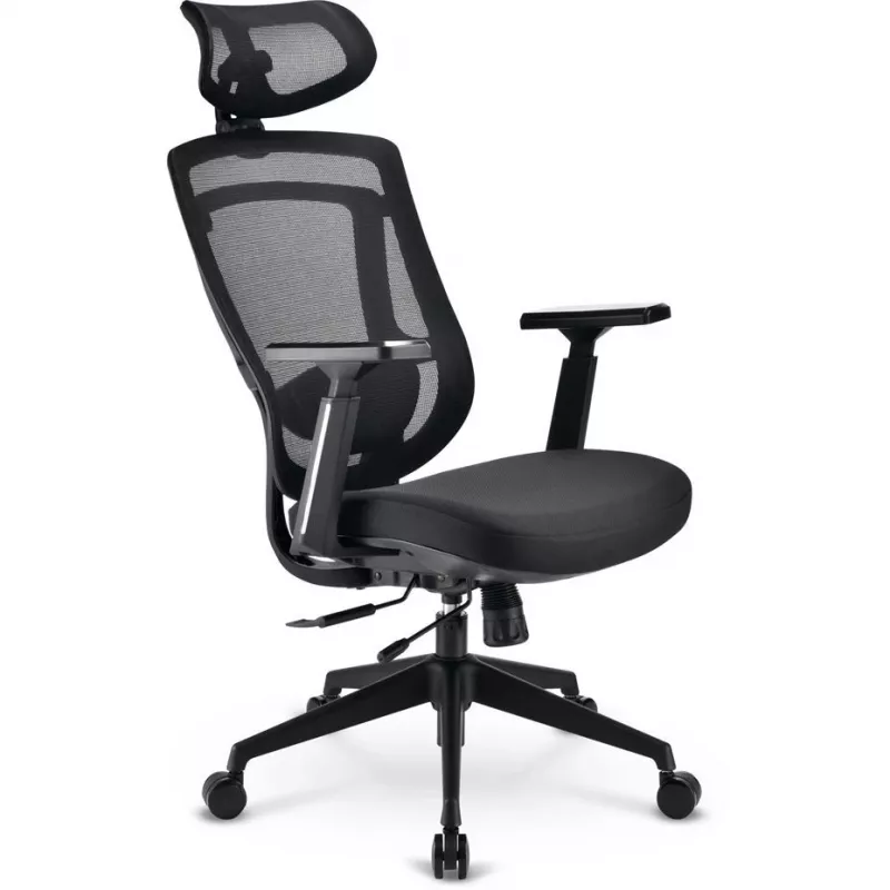 Silla de oficina Sharkoon OfficePal C20 asiento acolchado respaldo de malla negro