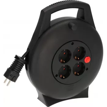 Brennenstuhl 1093900, 10 m, Interior, IP20, Resistente a los golpes, Protección contra sobrecalentamiento, Plástico, Policloruro de vinilo (PVC), Negro