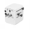 Fuente de alimentación de viaje GEMBIRD TPA-1A2C20-01-W — 20 W, USB-A (18 W) + 2× USB-C (20 W), enchufe tipo E, blanco
