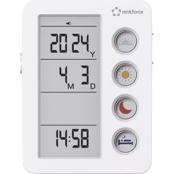 Renkforce RF-4883628 Despertador blanco recordatorio de medicación (RF-4883628)