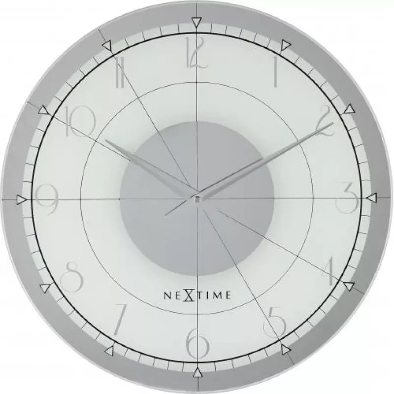 Reloj NeXtime 8125 Fancy Round, Ø43 cm, pared, blanco/plata