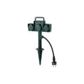 Alargador eléctrico Bachmann 394.175 2 m 3 tomas AC exterior verde
