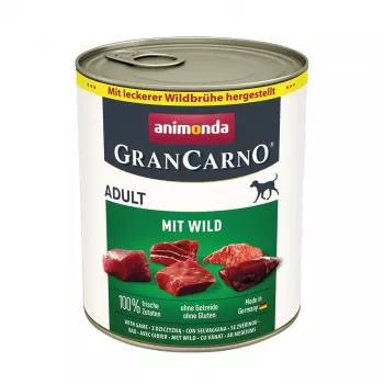 Comida húmeda para perros animonda GranCarno Adult caza 800 g, sin cereales, lata