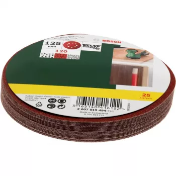 Set de accesorios de lijado Bosch 2 607 019 494 — paquete con 25 hojas de lija/accesorios