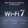 Router de sobremesa MERCUSYS MR47BE — tri-banda Wi-Fi 7 (2,4/5/6 GHz), 9300 Mbit/s, 3× RJ-45, 2,5GbE, 6 antenas externas