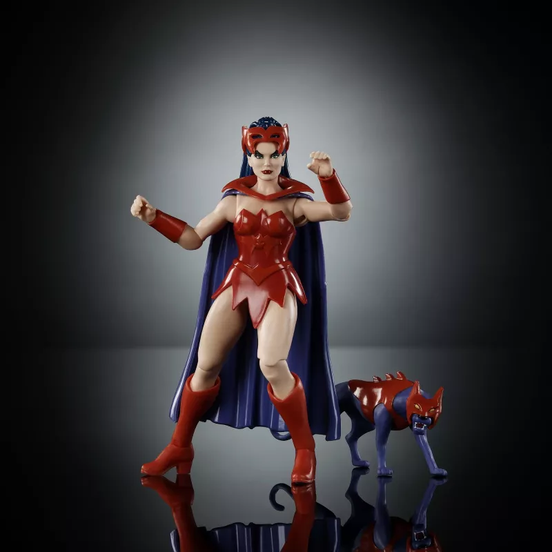Figura de acción MATTEL MotU Origins Catra 5,5 pulgadas — figura articulada de colección