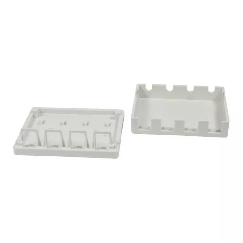 Synergy21 Keystone, soporte de módulo, patch panel para 4 módulos TP, montaje en superficie, blanco (ABS)