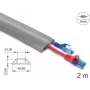 Canaleta para cables DELOCK 20767 PVC gris 1 ud.
