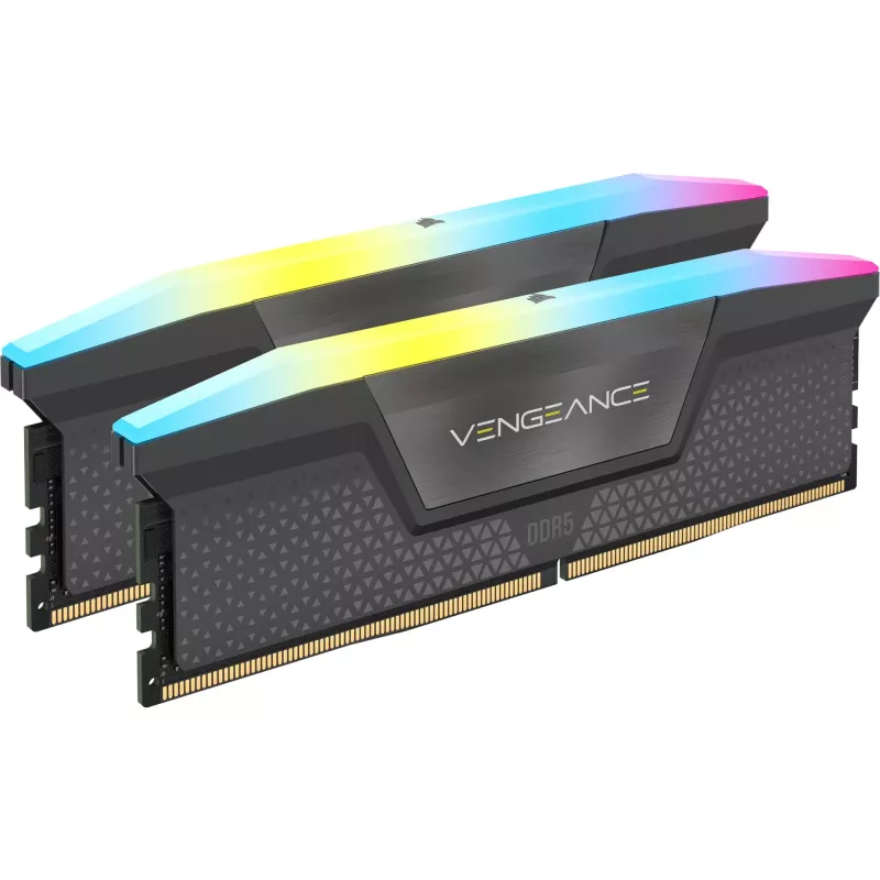 DIMM 64 GB DDR5-6000 (4x 16 GB) Quad-Kit, Memoria RAM negra, CMH64GX5M4B6000C36, Vengeance RGB, INTEL XMP
