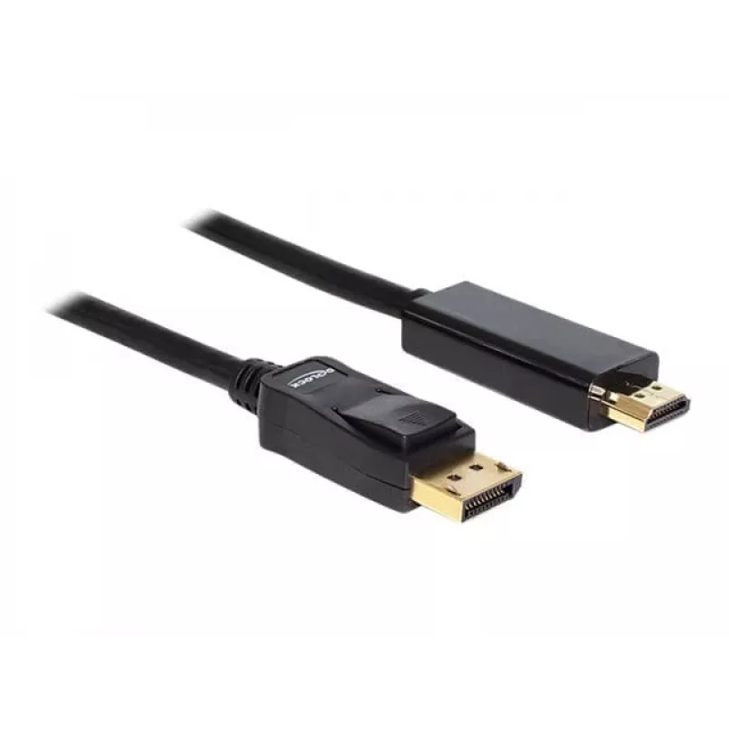 Cable Delock DisplayPort 1.1 conector macho > conector macho High Speed HDMI-A pasivo 2 m negro (82587)