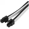 SilverStone PP07E - Cable de extensión de alimentación - 8 pines EPS12V (4+4) (M) a 8 pines EPS12V (H) - 30 cm - Negro, blanco (SST-PP07E-EP