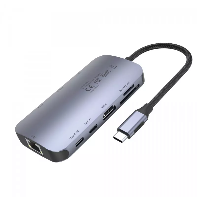 Hub de interfaz UNITEK D1071A USB 3.0 SuperSpeed 5 Gb/s plateado