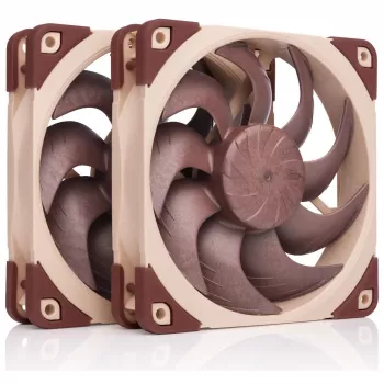 Ventilador para caja de PC Noctua NF-A12X25 G2 PWM SX2-PP 120 mm, 12 V, 1800 rpm, 107,3 m³/h, rodamiento SSO, pack de 2, beige