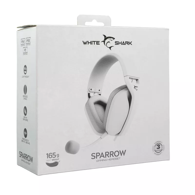 Auriculares White Shark GH-2443 Sparrow blanco
