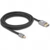 Delock - Cable DisplayPort - Mini DisplayPort (M) a DisplayPort (M) - DisplayPort 1.4 - 3,0 m - Compatible con 8K 60 Hz - Negro, gris (81093)