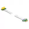 Tarjeta riser DeLOCK PCI Express x1 macho a ranura x1 en ángulo de 90° con cable FPC de 30 cm