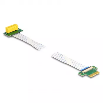 Tarjeta riser DeLOCK PCI Express x1 macho a ranura x1 en ángulo de 90° con cable FPC de 30 cm
