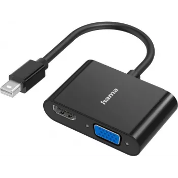 Adaptador de vídeo HAMA Classic Line Mini DisplayPort a VGA/HDMI 2en1, compatible con Ultra HD 4K