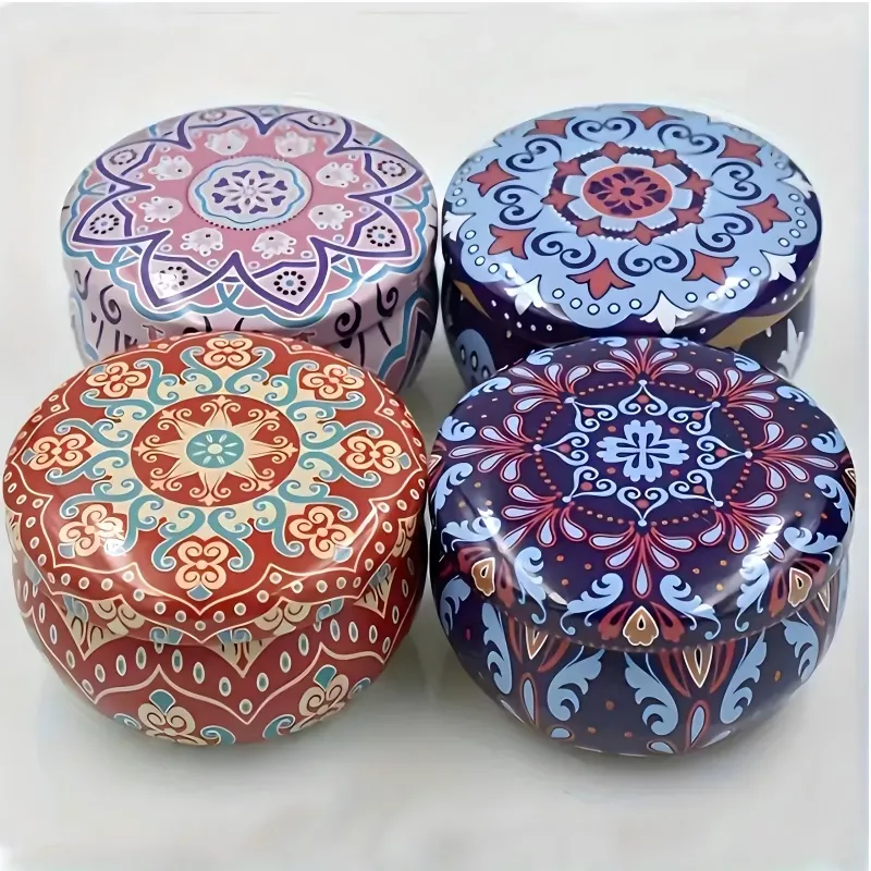 Set de 4 velas de soja Extralink Home, velas aromáticas como decoración para regalos + caja