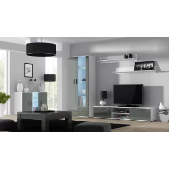 Cama Set de dos estantes 125cm SOHO blanco mate