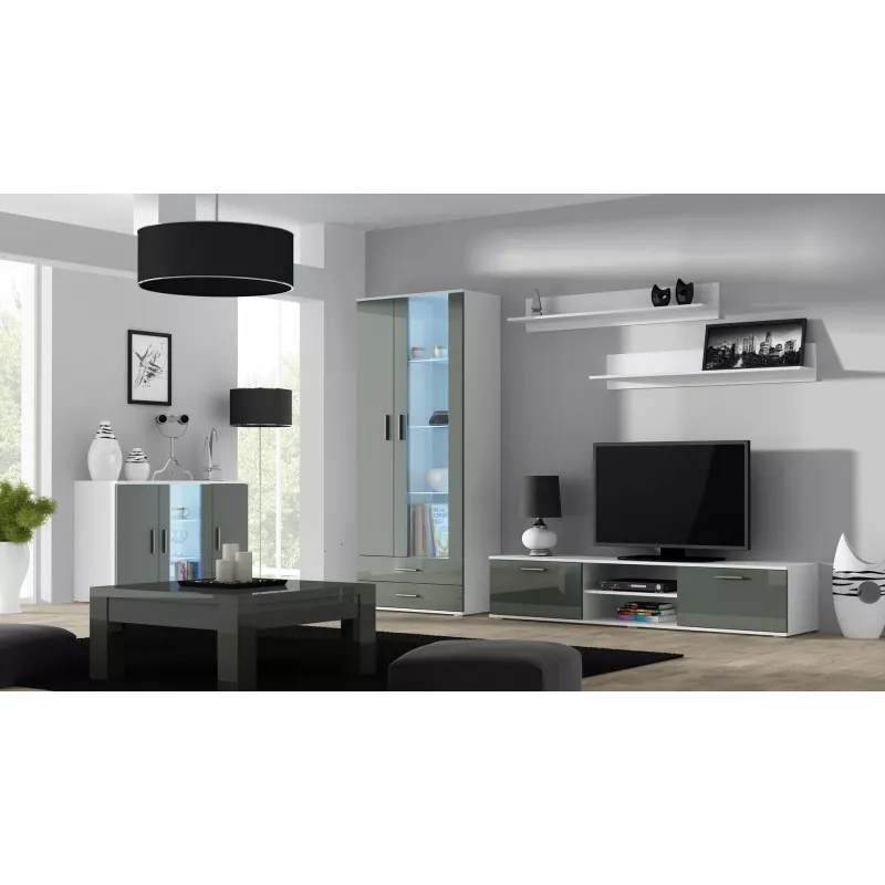 Cama Set de dos estantes 125cm SOHO blanco mate