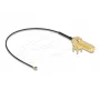 Cable de antena DeLOCK SMA 90° conector hembra PCB cable coaxial blindado 0,15 m I-PEX MHF1 negro dorado