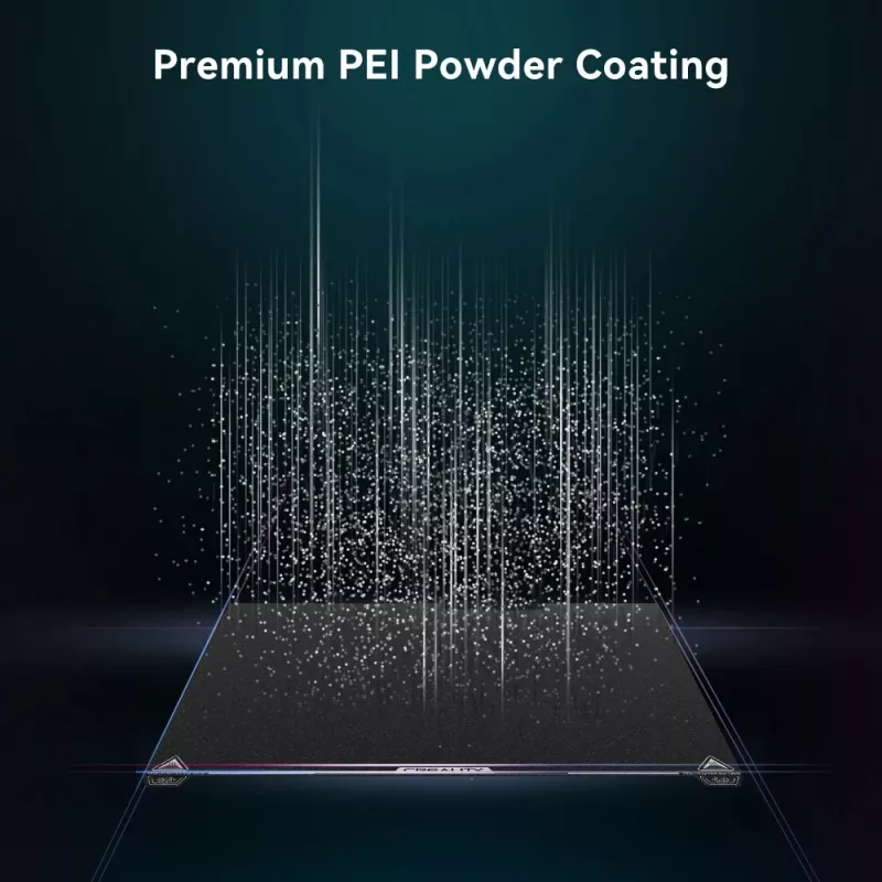 Placa de construcción Creality K2 Plus PEI Frosted 400×400 mm — cama de impresión de repuesto