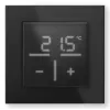 Termostato de pared de cristal Homematic IP con sensor de CO₂ — mecánico, negro, 230 V, IP20