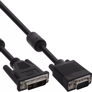 Cable DVI-A InLine 12+5 macho / 15 pines HD macho VGA 2 m