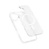Funda MagSafe magnética Crong Hybrid Matte para iPhone 17 — blanco translúcido, PC+TPU