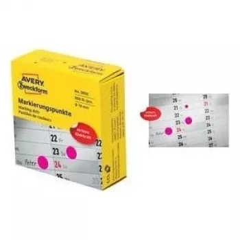 Etiquetas adhesivas Avery Zweckform ETYKIETY ZF 3850 redondas 10 mm rosa