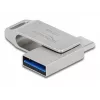 Memoria flash USB DeLOCK 128 GB USB-C Type-A modelo giratorio