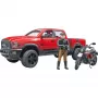 Dodge RAM 2500 Power Wagon con remolque y moto Ducati 02502 BRUDER