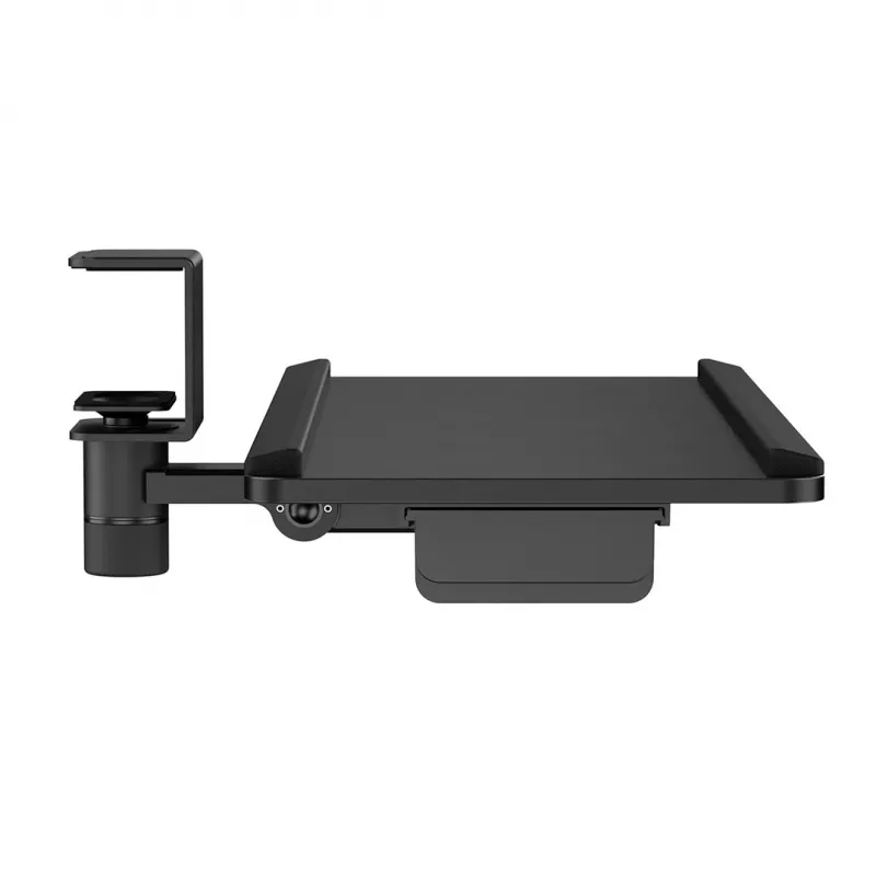 Soporte de teclado bajo escritorio Maclean, carga máx. 5 kg, ajustable horizontal y verticalmente, negro, MC-108 B