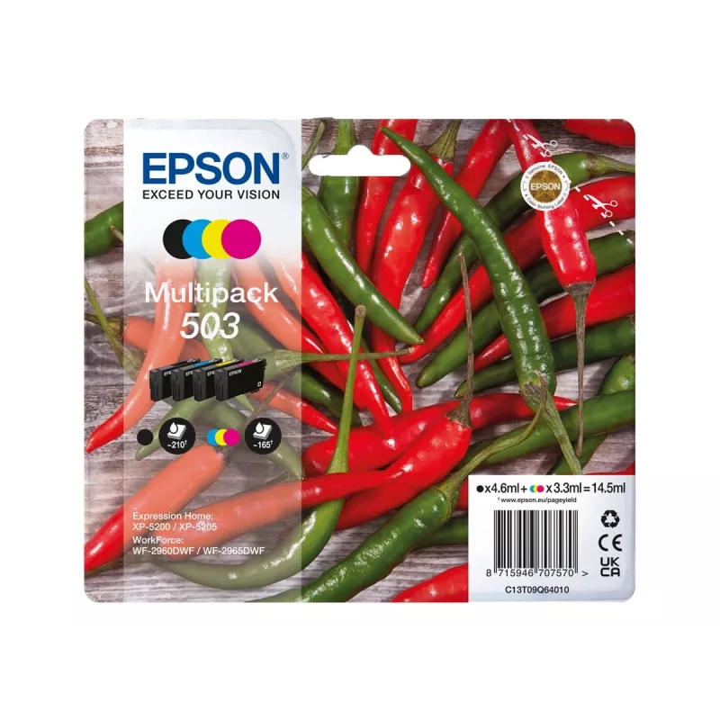 Epson 503 tóner 4 uds. Original rendimiento estándar negro, cian, magenta, amarillo