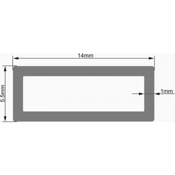 Tubo vacío EUROLITE 14x5,5mm transparente tira LED 2m (51202702)