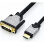 Adaptador de cable de vídeo ROLINE 11.04.5873 5 m HDMI DVI negro plata